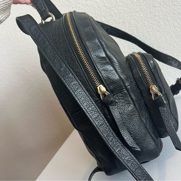 KATE SPADE Black Leather Mini Emma Lina Hudson Backpack Shoulder Bag - Picture 3 of 11